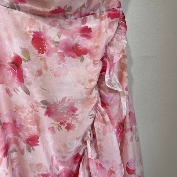 Hello Molly Tree Island Pink Halter Maxi Dress Women’s Size 6 Flowy Formal - Picture 4 of 11